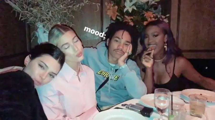 Bella Hadid, Kendall Jenner, Hailey Baldwin, Luka Sabbat, Justine Skye, Dinner, New York