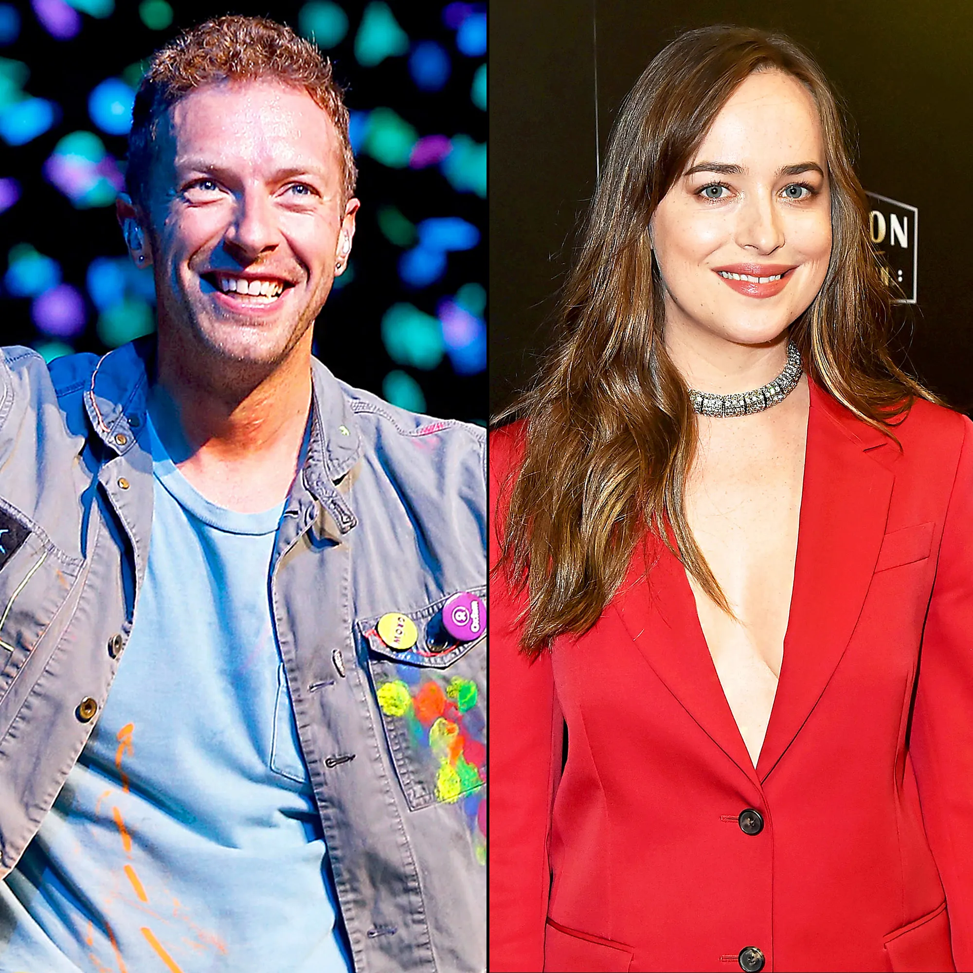 Chris Martin and Dakota Johnson