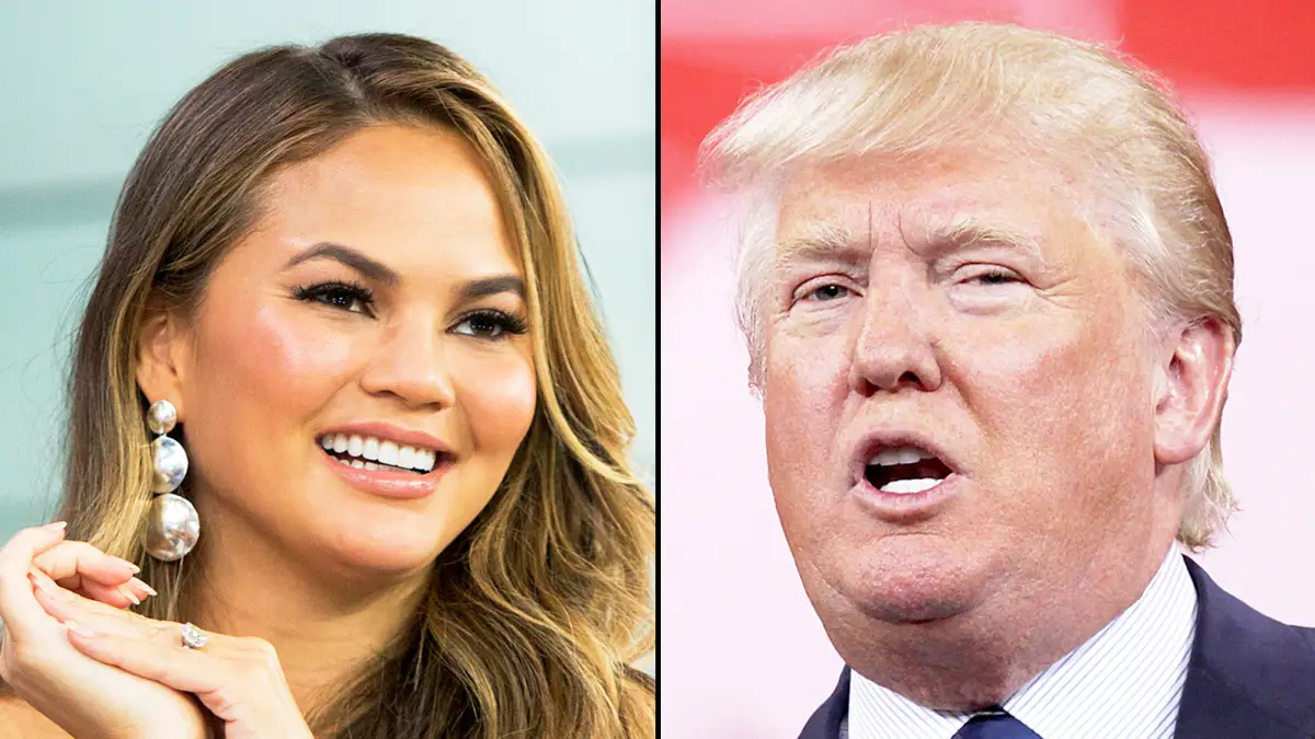 Chrissy Teigen and Donald Trump