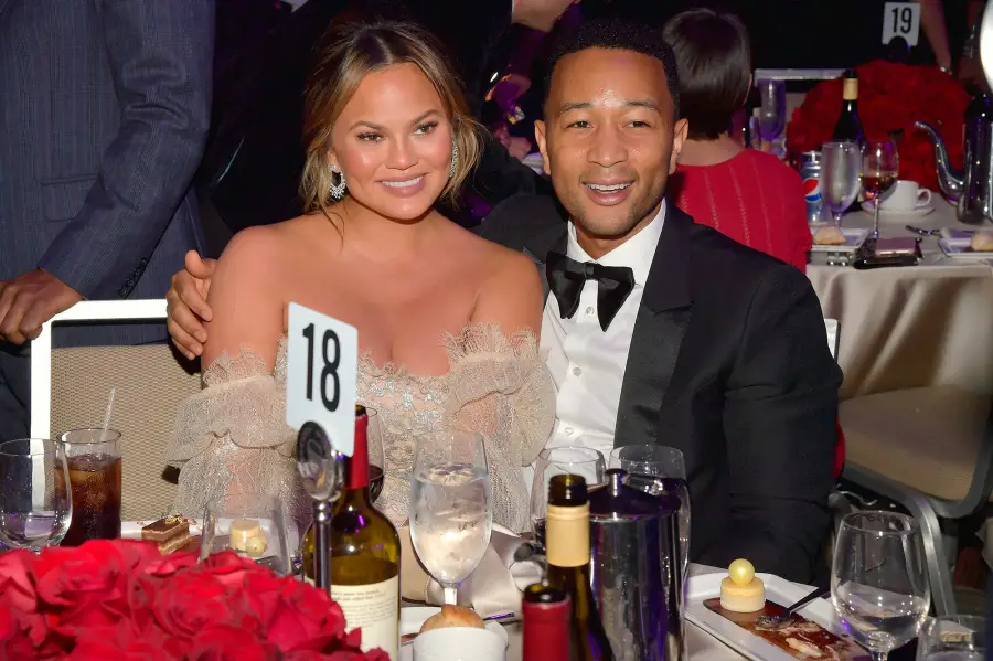 Chrissy Teigen, John Legend, Clive Davis, Recording Academy, Pre-Grammy Gala
