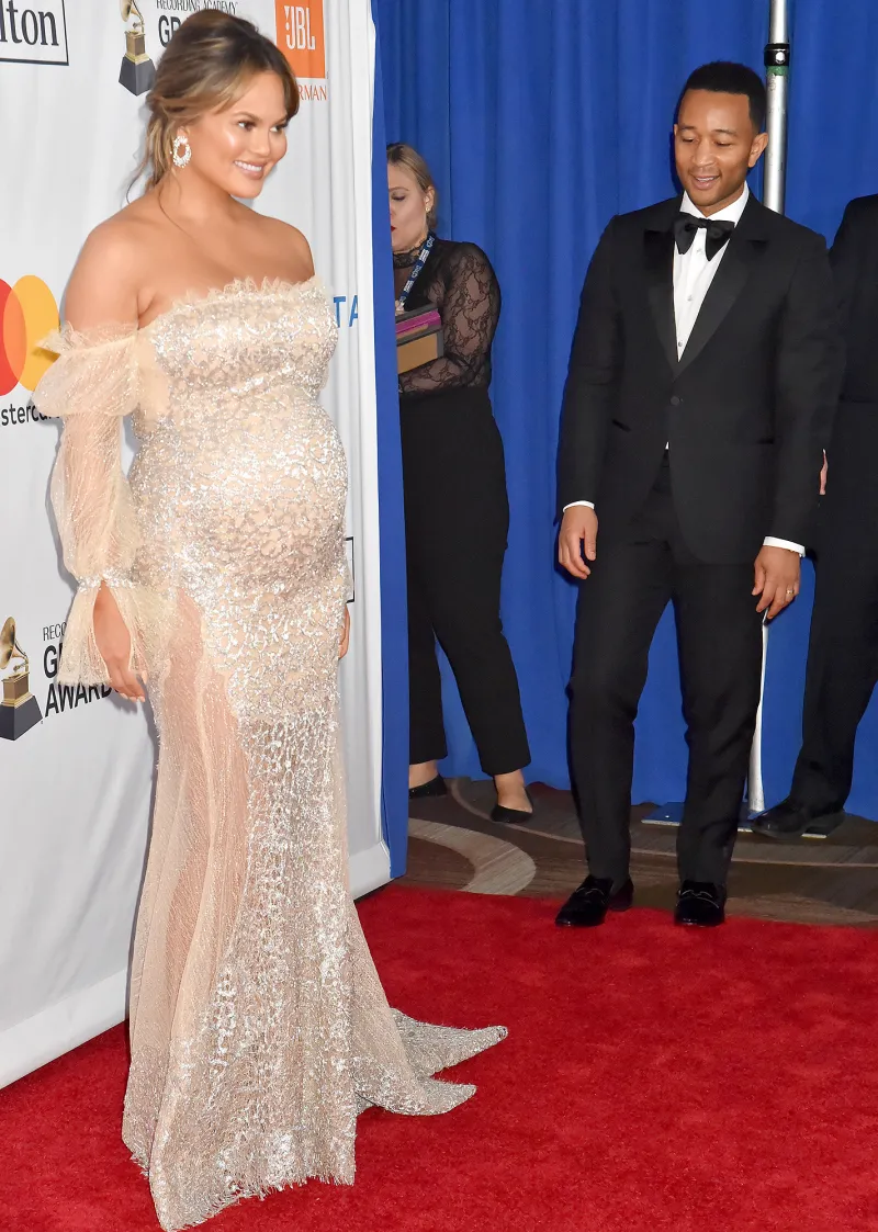 Chrissy Teigen, John Legend, Clive Davis, Recording Academy, Pre-Grammy Gala