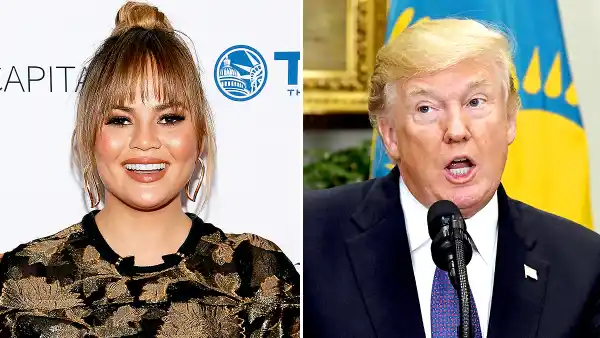 Chrissy Teigen and Donald Trump