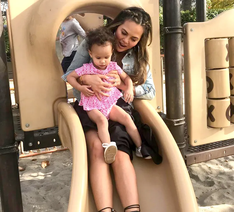 Chrissy Teigen and Luna