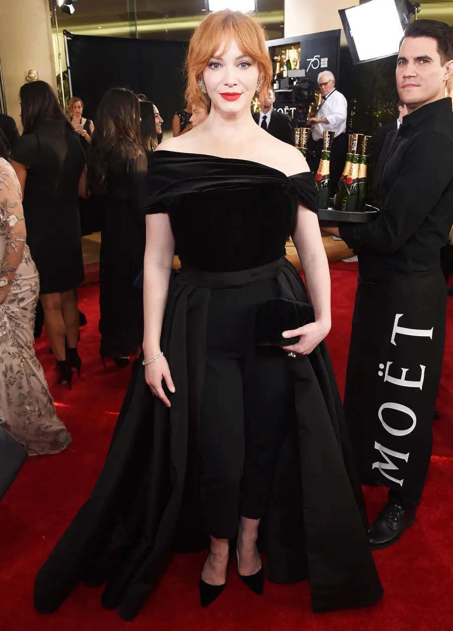 Christina Hendricks Stars Wearing Pants Golden Globes 2018