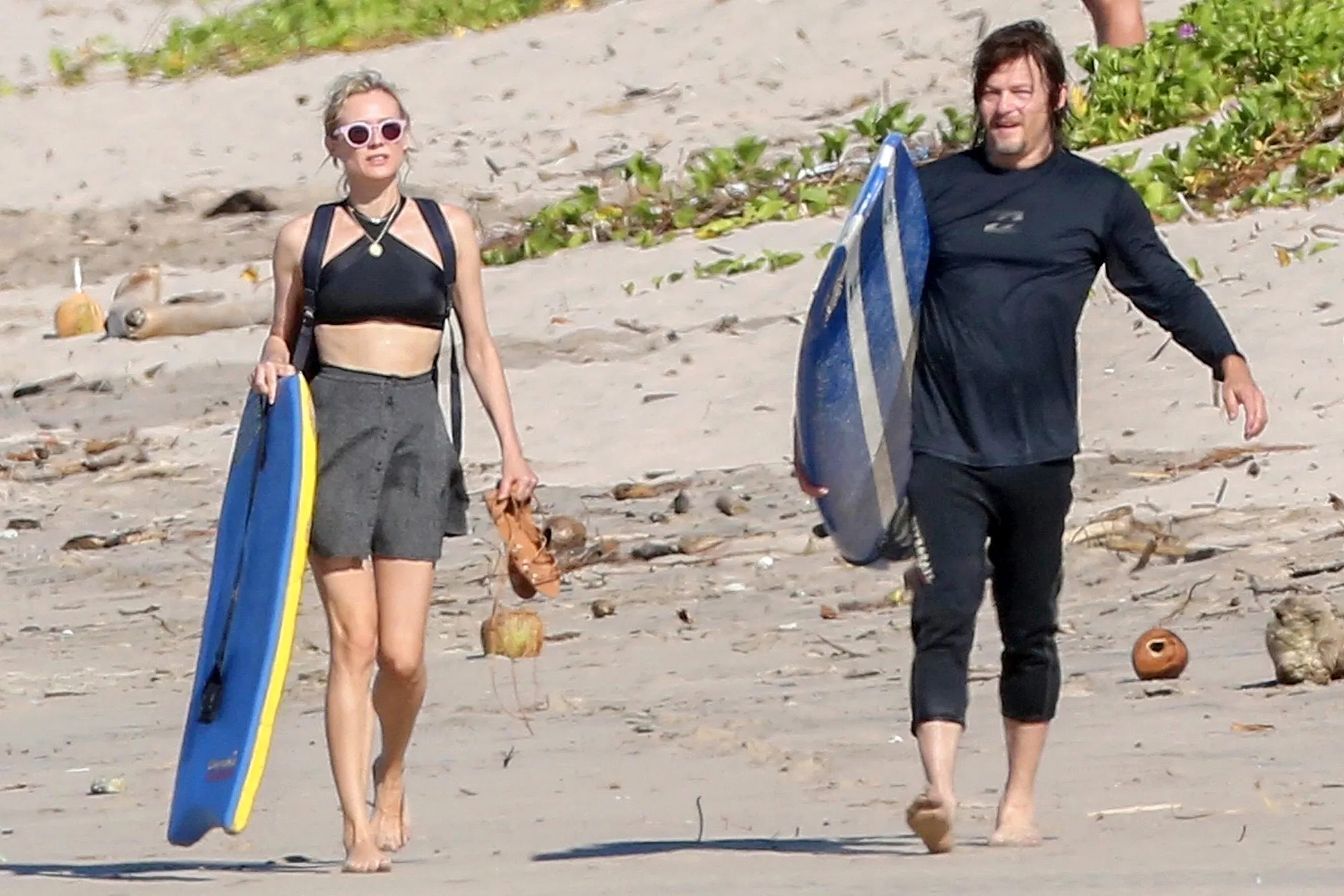 Diane Kruger, Norman Reedus, Beach, Costa Rica