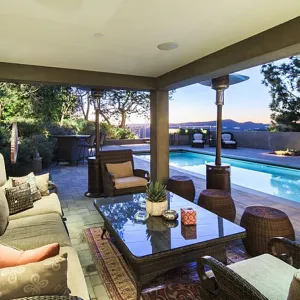 Jane Fonda porch Beverly Hills mansion