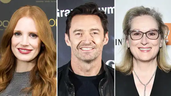 Jessica Chastain Hugh Jackman Meryl Streep Golden Globes 2018