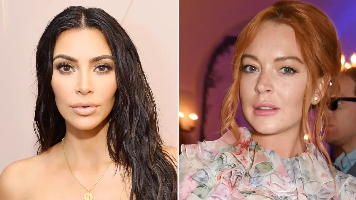Kim Kardashian and LIndsay Lohan