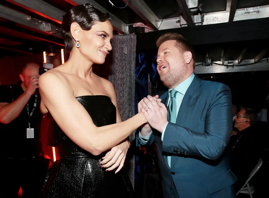 Katie Holmes James Corden Grammys 2018