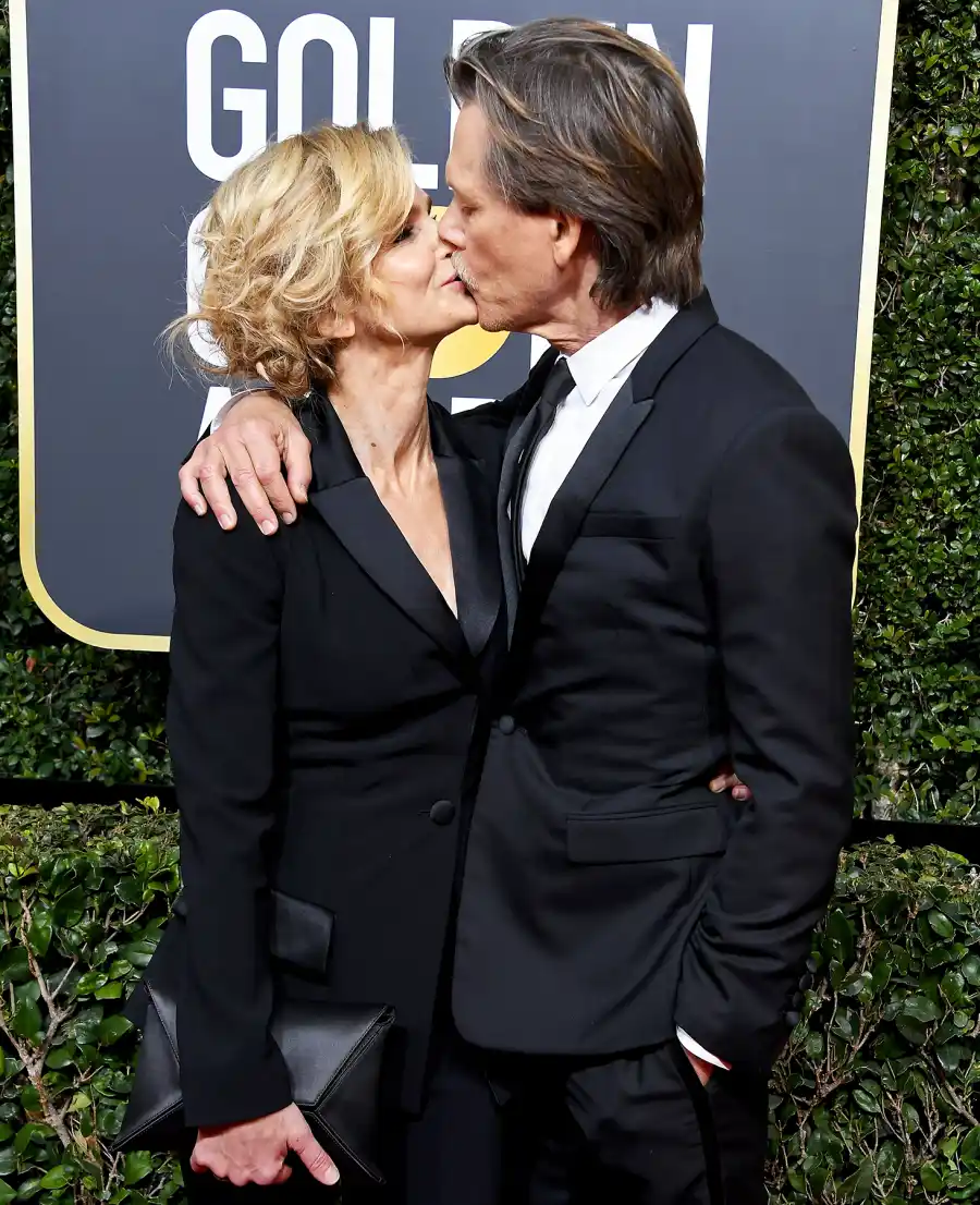 Kyra Sedgwick Kevin Bacon Golden Globes 2018 PDA