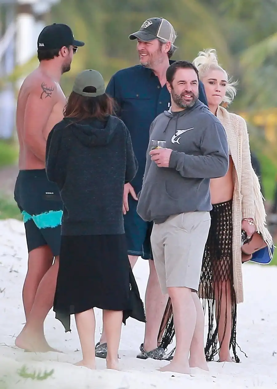 Luke Bryan, Gwen Stefani, Blake Shelton, Beach, Vacation, Playa del Carmen, Mexico