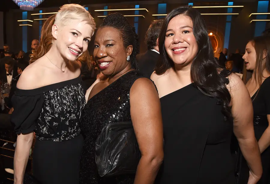 Michelle Williams activist Tarana Burke activist Monica Ramirez Golden Globes 2018