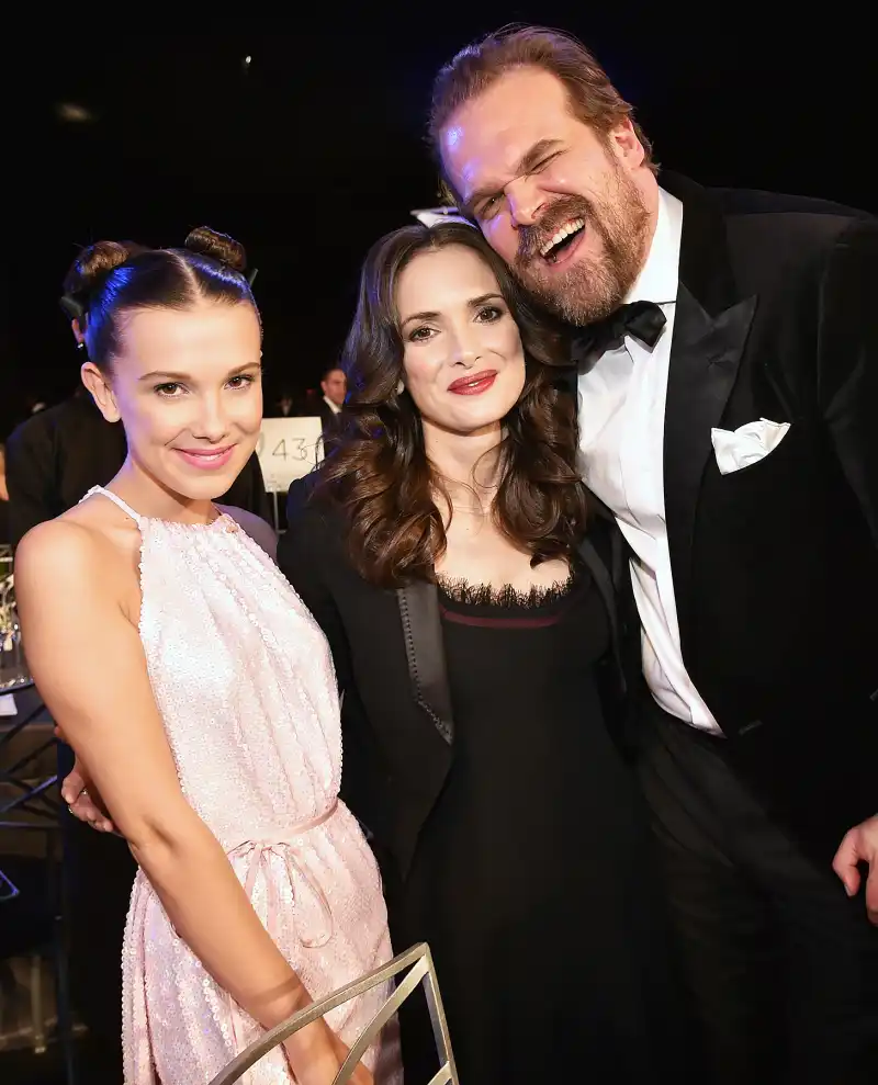 Millie Bobby Brown Winona Ryder David Harbour SAGs 2018 audience