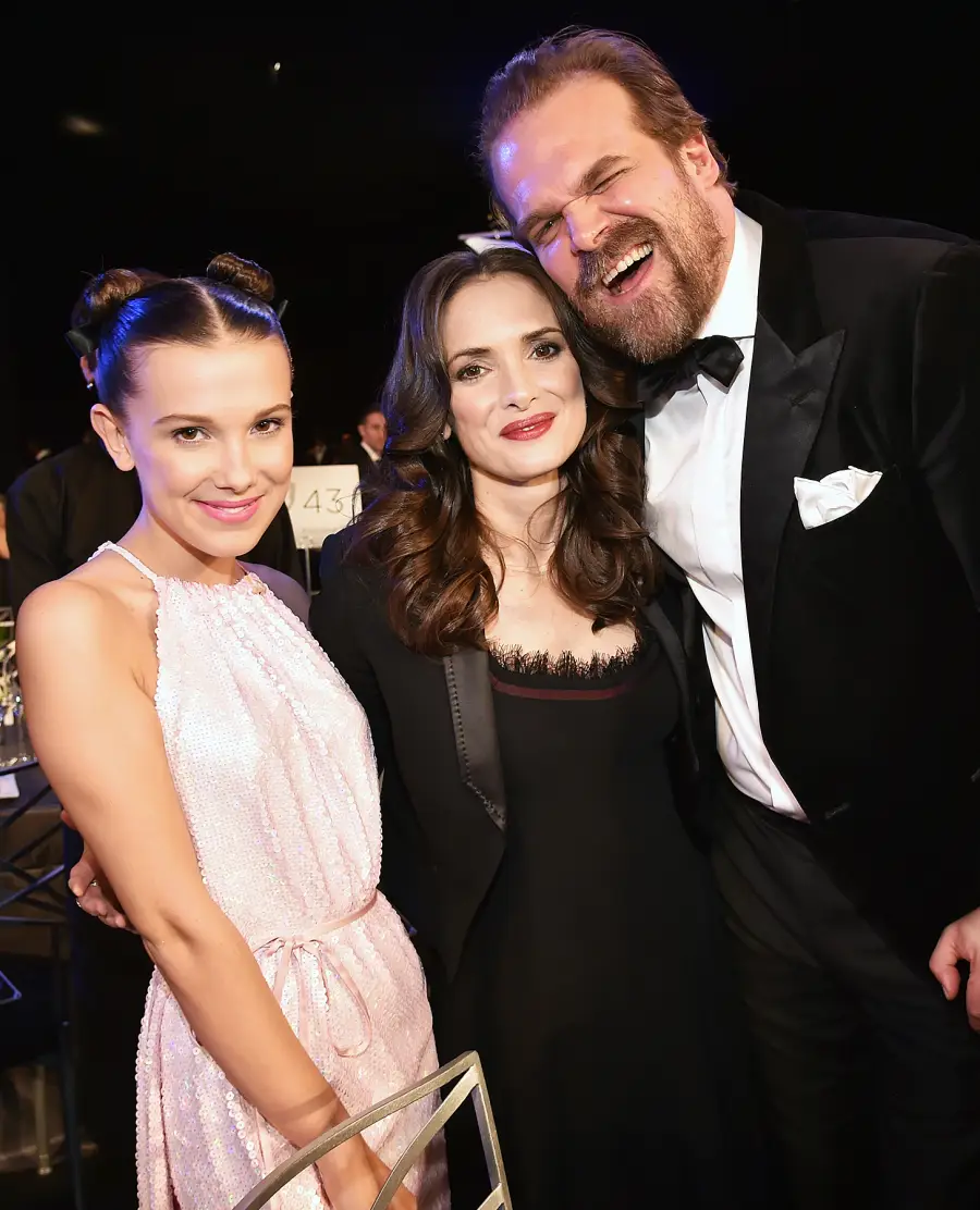 Millie Bobby Brown Winona Ryder David Harbour SAGs 2018 audience