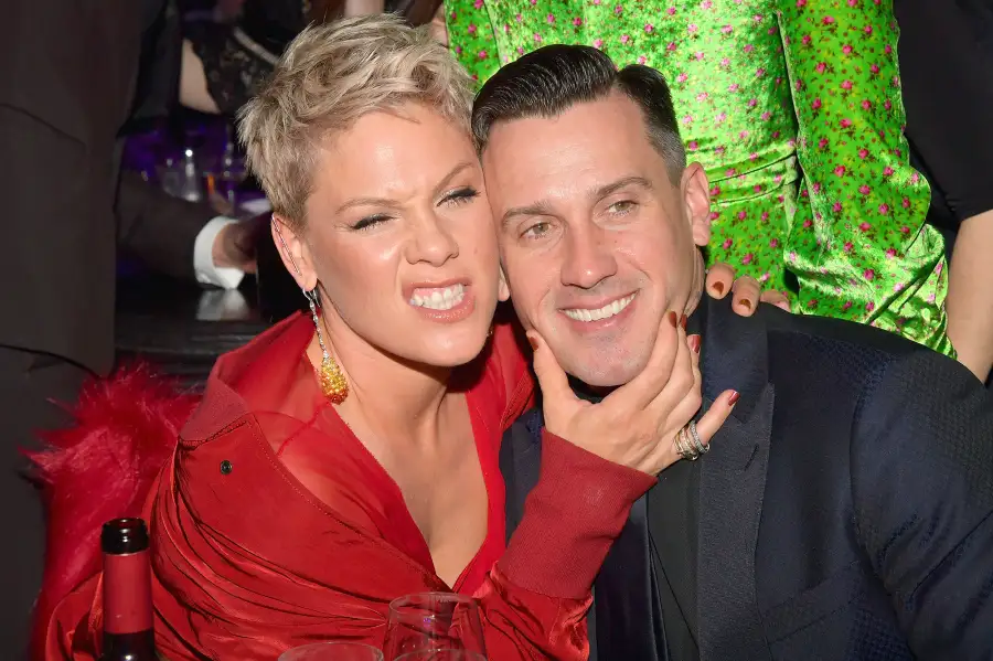 Pink, Carey Hart, Clive Davis, Recording Academy, Pre-Grammy Gala