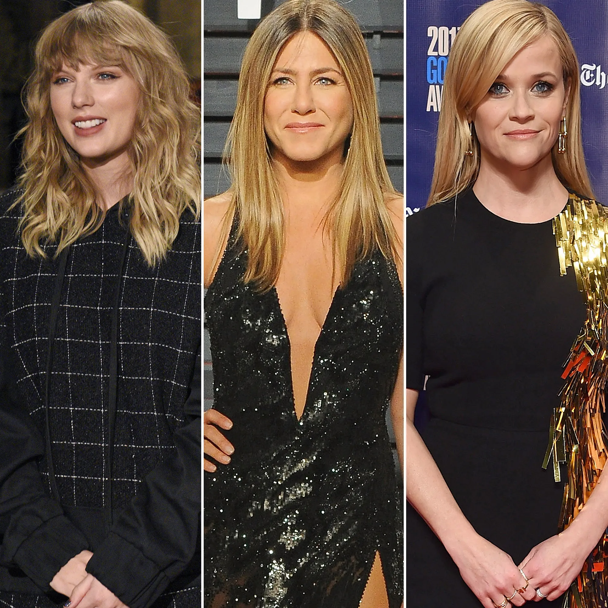 Taylor Swift, Jennifer Aniston, Reese Witherspoon, Hollywood, Black, Golden Globes, Sexual Misconduct