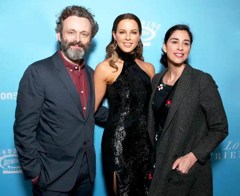 Michael Sheen, Kate Beckinsale and Sarah Silverman attend the 2016 premiere of "Love & Friendship" at the Directors Guild of America in Los Angeles, California.