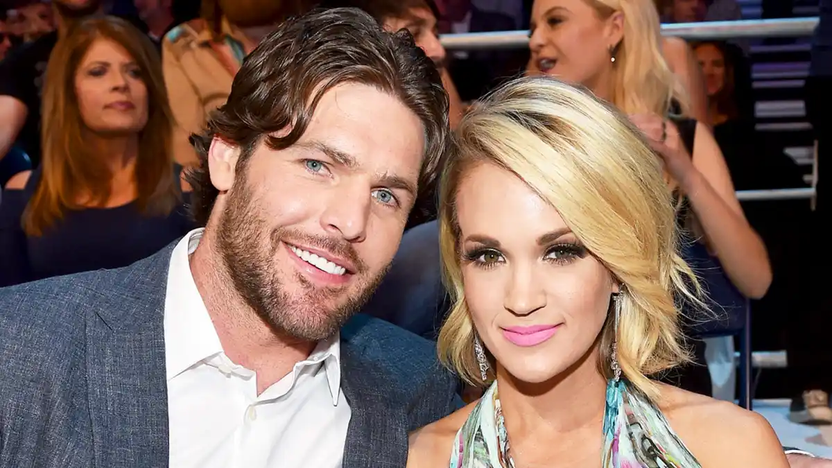 Mike Fisher and Carrie Underwood in audience during the 2016 CMT Music awards at the Bridgestone Arena on June 8, 2016 in Nashville, Tennessee.