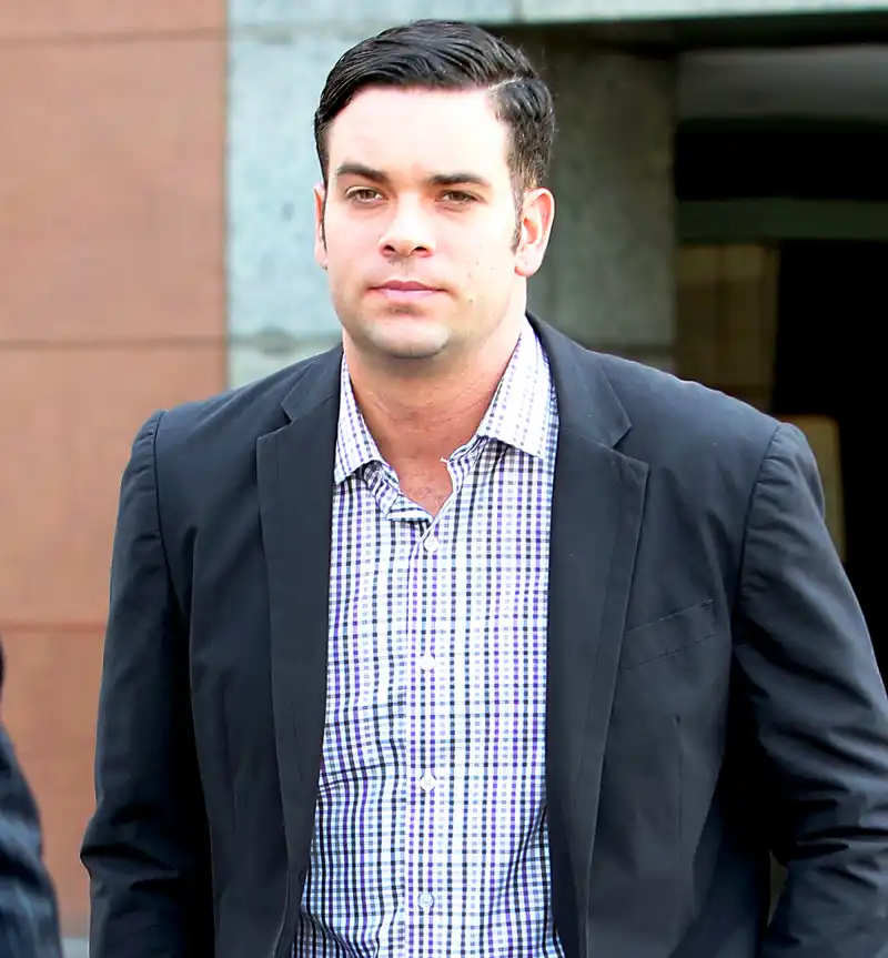 Mark Salling arrives for a court appearance at the Los Angeles courthouse on June 27, 2016 in Los Angeles, California.