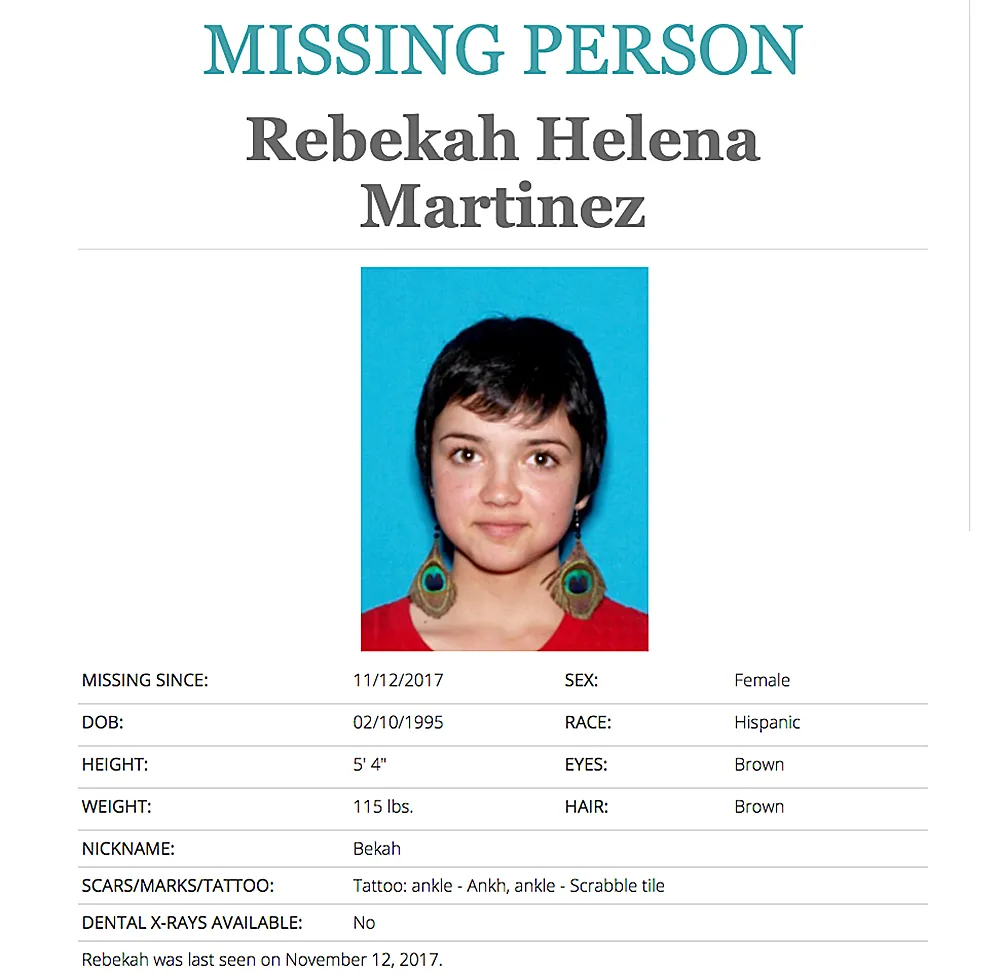 Bekah Martinez Missing Person