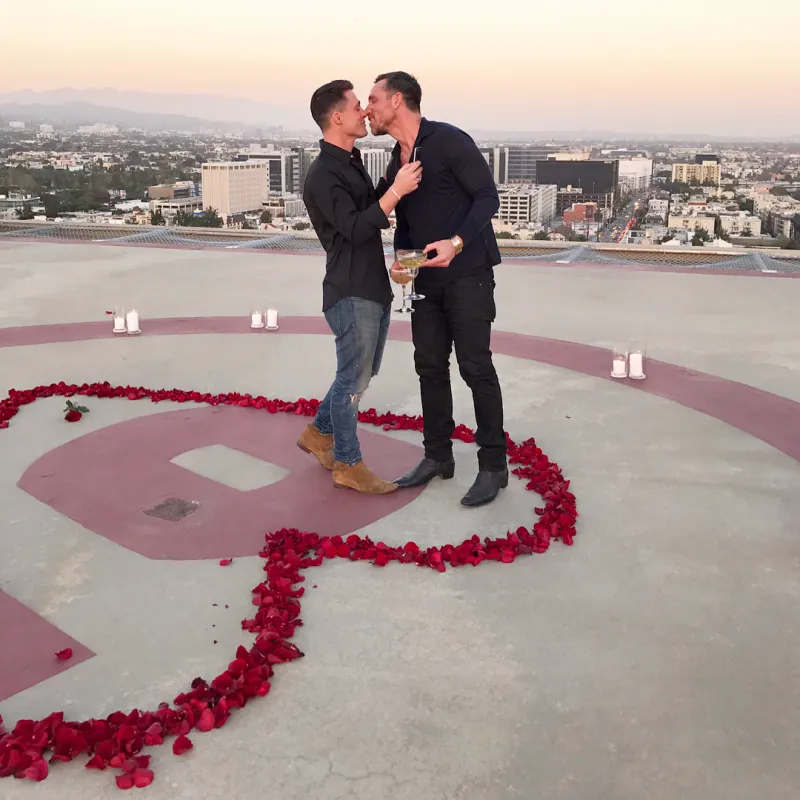 Colton Haynes and Jeff Leatham