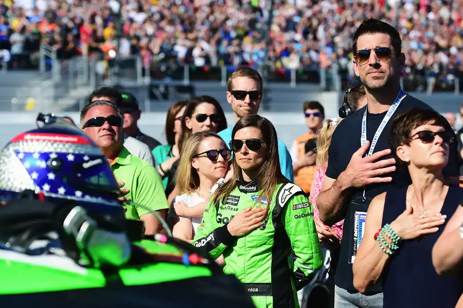 Danica Patrick Aaron Rodgers kiss