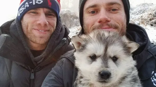 Matt Wilkas Gus Kenworthy dog adoption