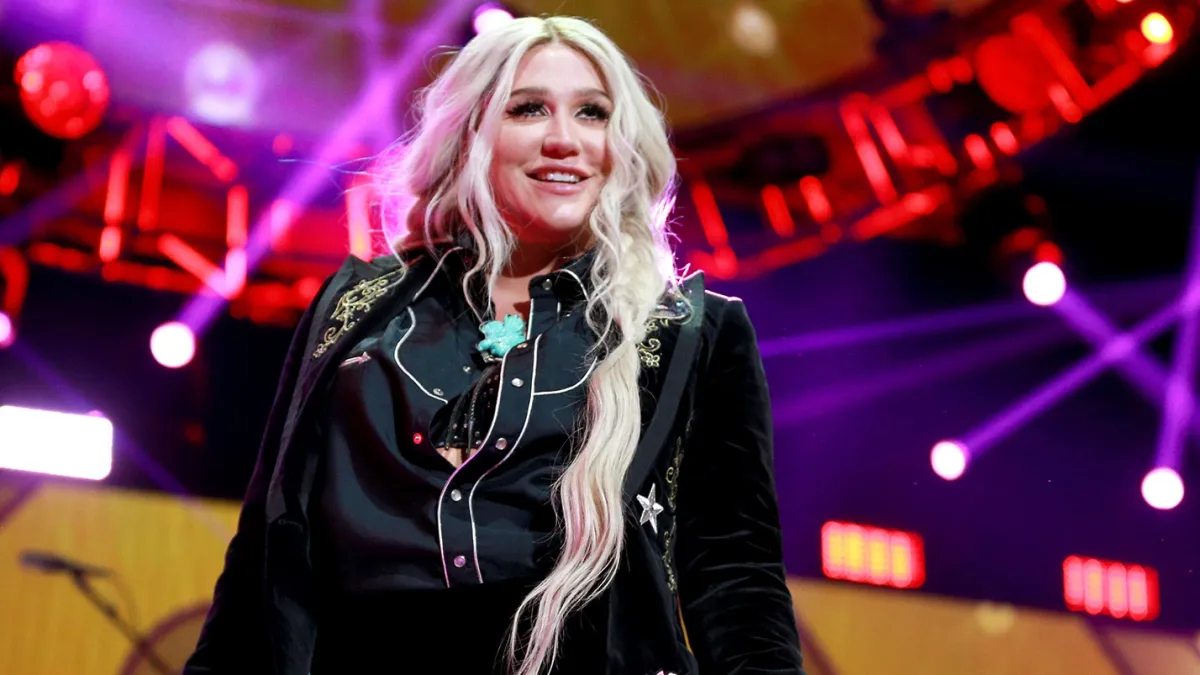 Kesha performs onstage