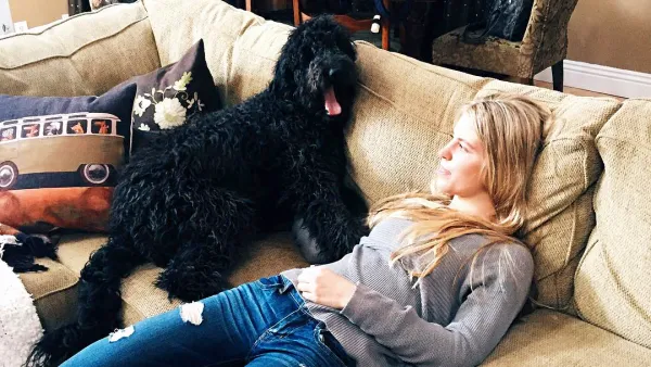 Maddie Mastro with her dog Zody