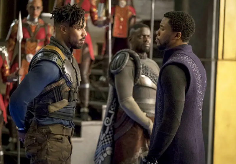 Michael B. Jordan, Chadwick Boseman, Daniel Kaluuya on 'Black Panther'