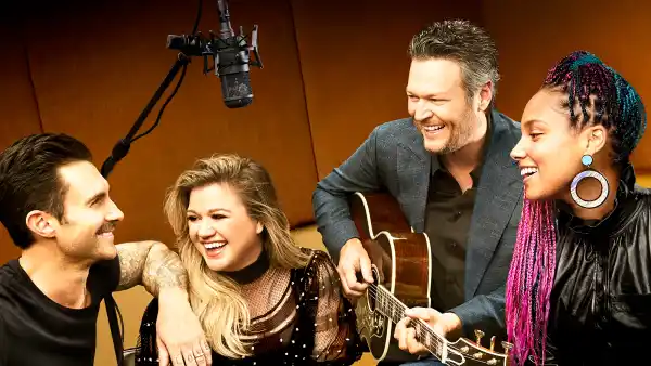 Adam Levine, Kelly Clarkson, Blake Shelton and Alicia Keys on ‘The Voice‘