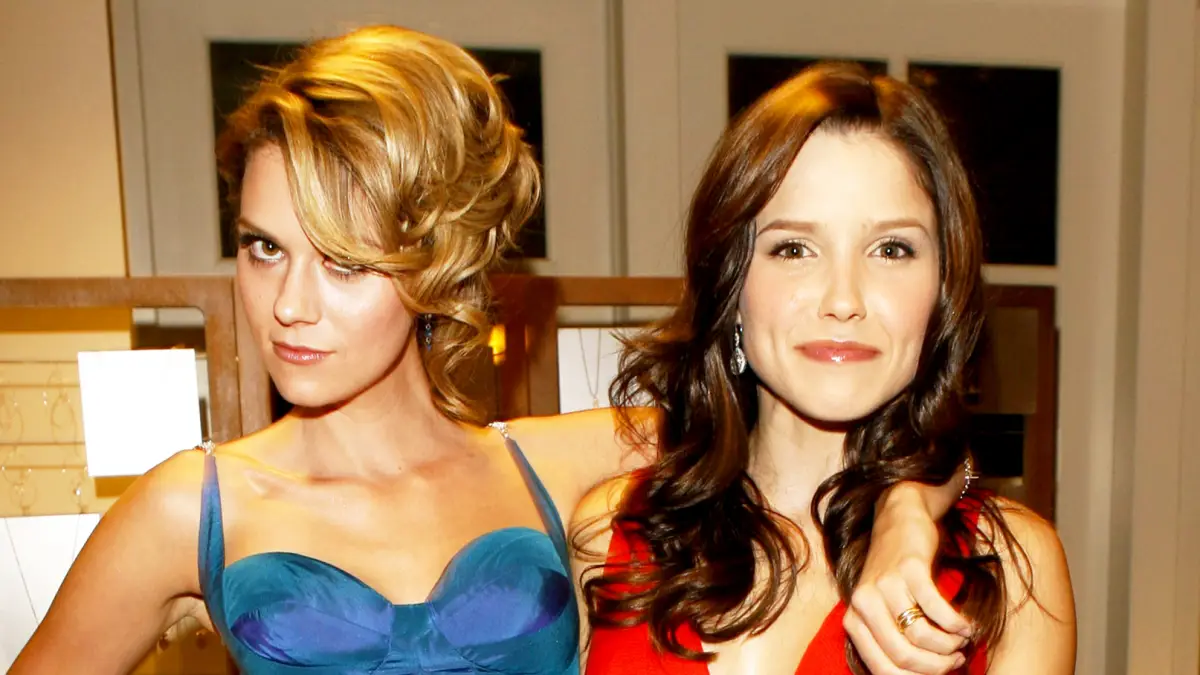Hilarie Burton and Sophia Bush during CW Launch 2006 Party in Burbank, California.