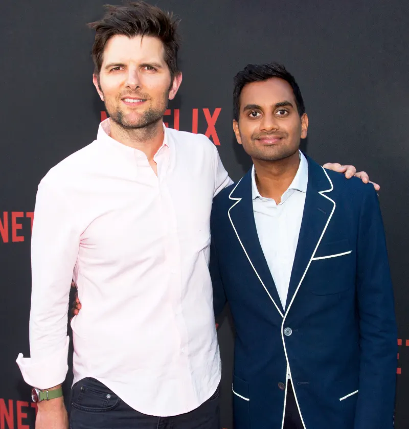 Adam Scott and Aziz Ansari arrive for Netflix's "Master Of None" For Your Consideration 2017 event at Saban Media Center in North Hollywood, California.