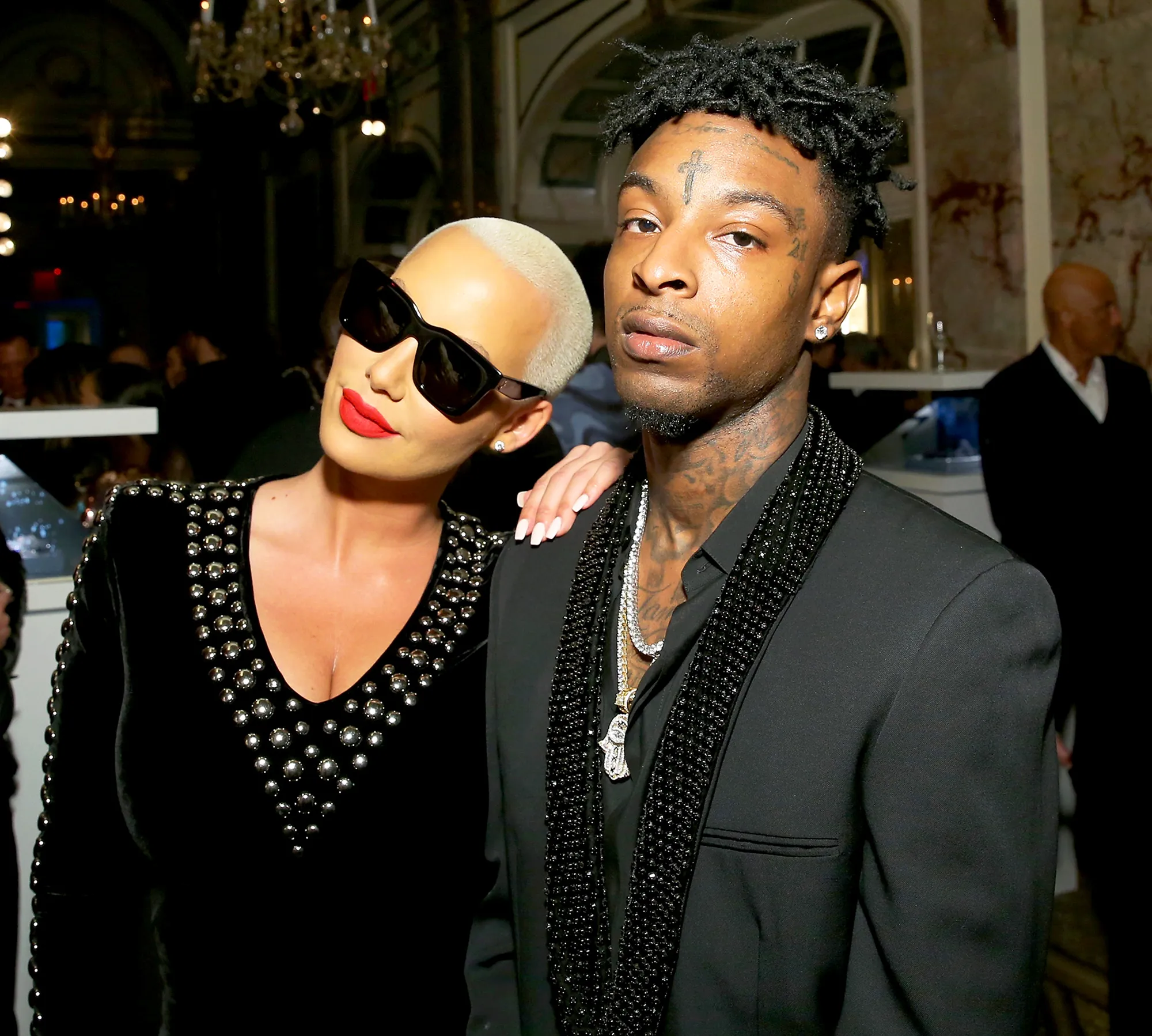 Amber Rose and 21 Savage attend Harper's BAZAAR 2017 Celebration of "ICONS By Carine Roitfeld" at The Plaza Hotel in New York City