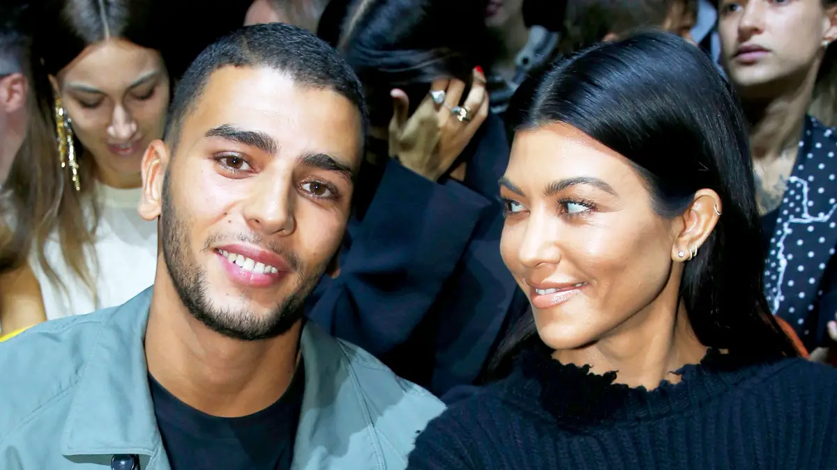 Kourtney Kardashian and Younes Bendjima attend the Haider Ackermann show during Paris Fashion Week Womenswear Spring/Summer 2018 in Paris, France.