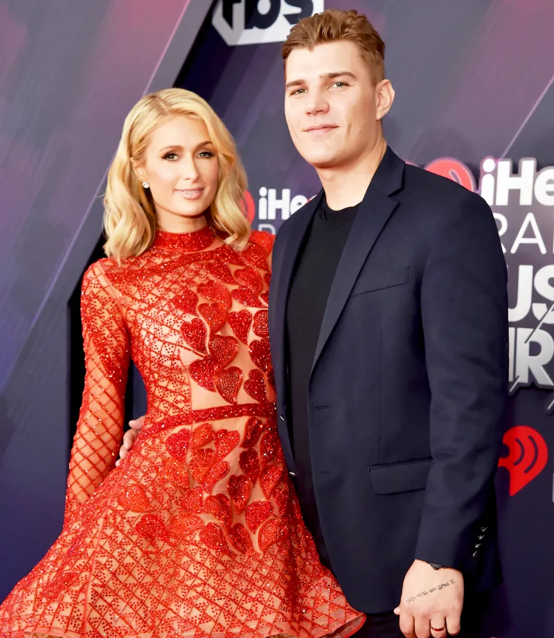 Paris Hilton and Chris Zylka arrive at the 2018 iHeartRadio Music Awards at The Forum in Inglewood, California.
