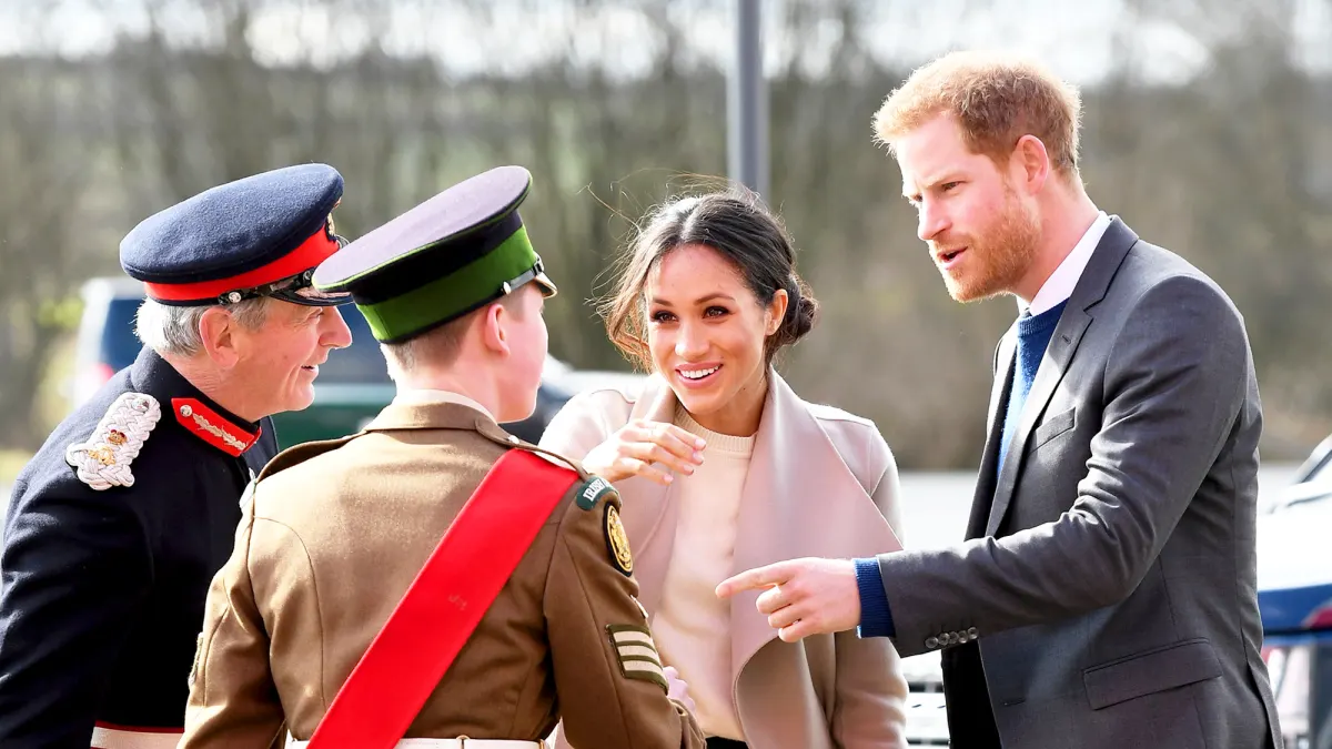 Prince Harry and Meghan Markle attend an event to mark the second year of youth-led peace-building initiative Amazing the Space at the Eikon Exhibition Centre on March 23, 2018 in Lisburn, Northern Ireland.