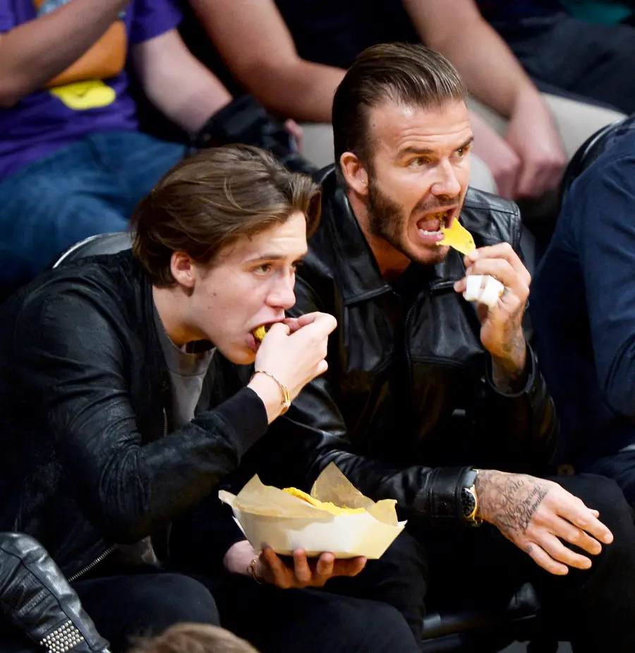 David Beckham and Brooklyn Beckham