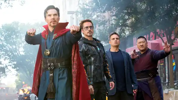 Benedict Cumberbatch, Robert Downey Jr., Mark Ruffalo and Benedict Wong in ‘Avengers: Infinity War‘