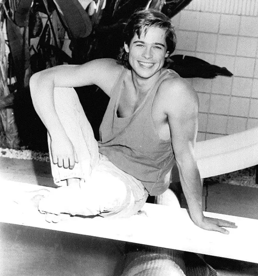 retro Brad Pitt photoshoot