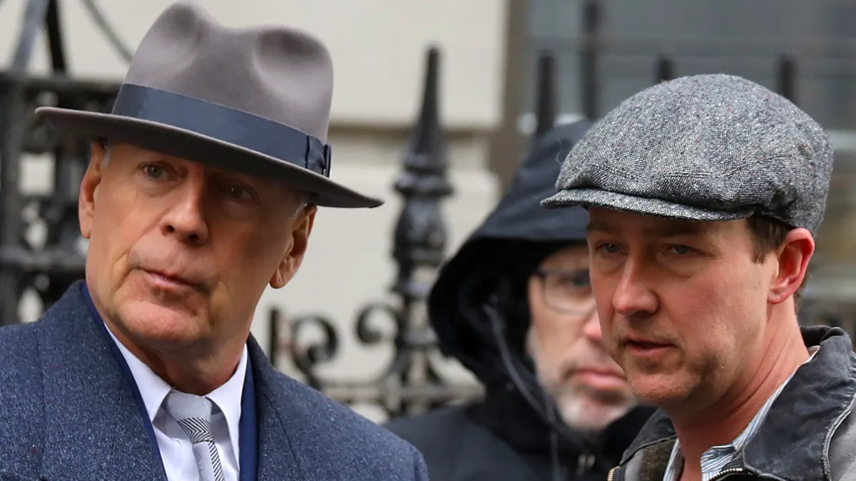 Bruce Willis and Edward Norton motherless brooklyn firefighter