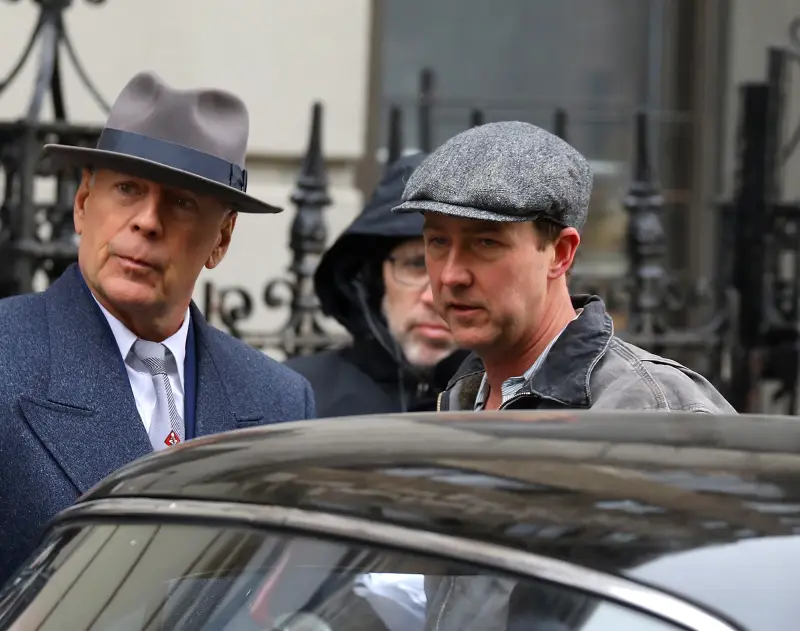 Bruce Willis and Edward Norton motherless brooklyn firefighter