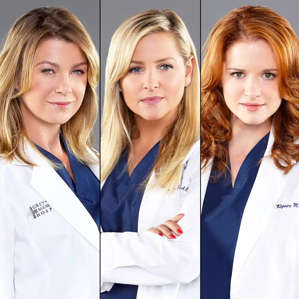 Ellen Pompeo, Jessica Capshaw and Sarah Drew on &lsquo;Grey&rsquo;s Anatomy&rsquo;
