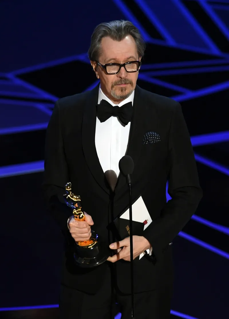 Gary Oldman accepts Best Actor for 'Darkest Hour' onstage during the 90th Annual Academy Awards