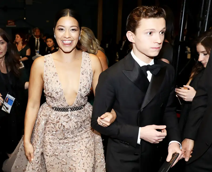 Gina Rodriguez Tom Holland Oscars 2018