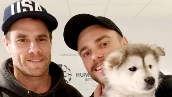 Gus-Kenworthy-Picks-Up-His-Korean-Olympics-Dog