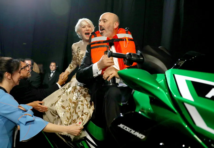 Helen Mirren Jet Ski winner Mark Bridges Oscars 2018