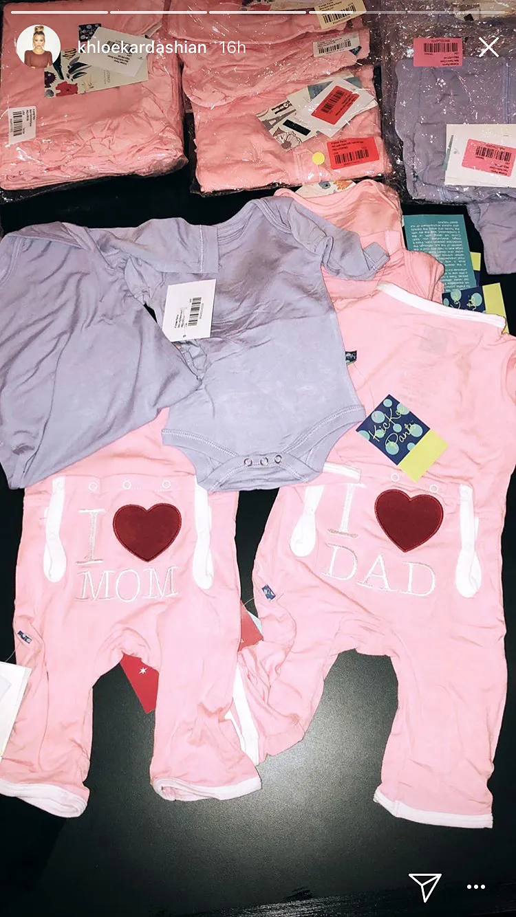 Khloe Kardashian Shows Off Cute Pink Baby Clothes