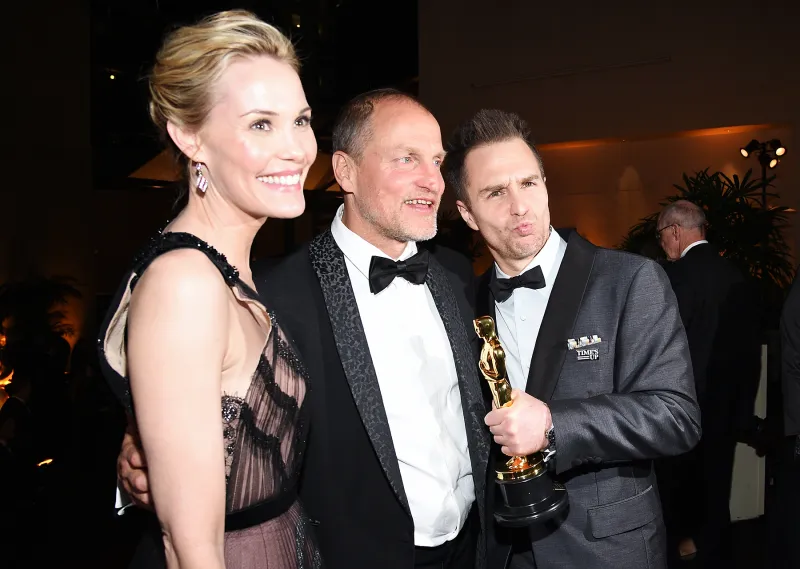 Leslie Bibb Woody Harrelson Sam Rockwell Oscars 2018 Governors Ball