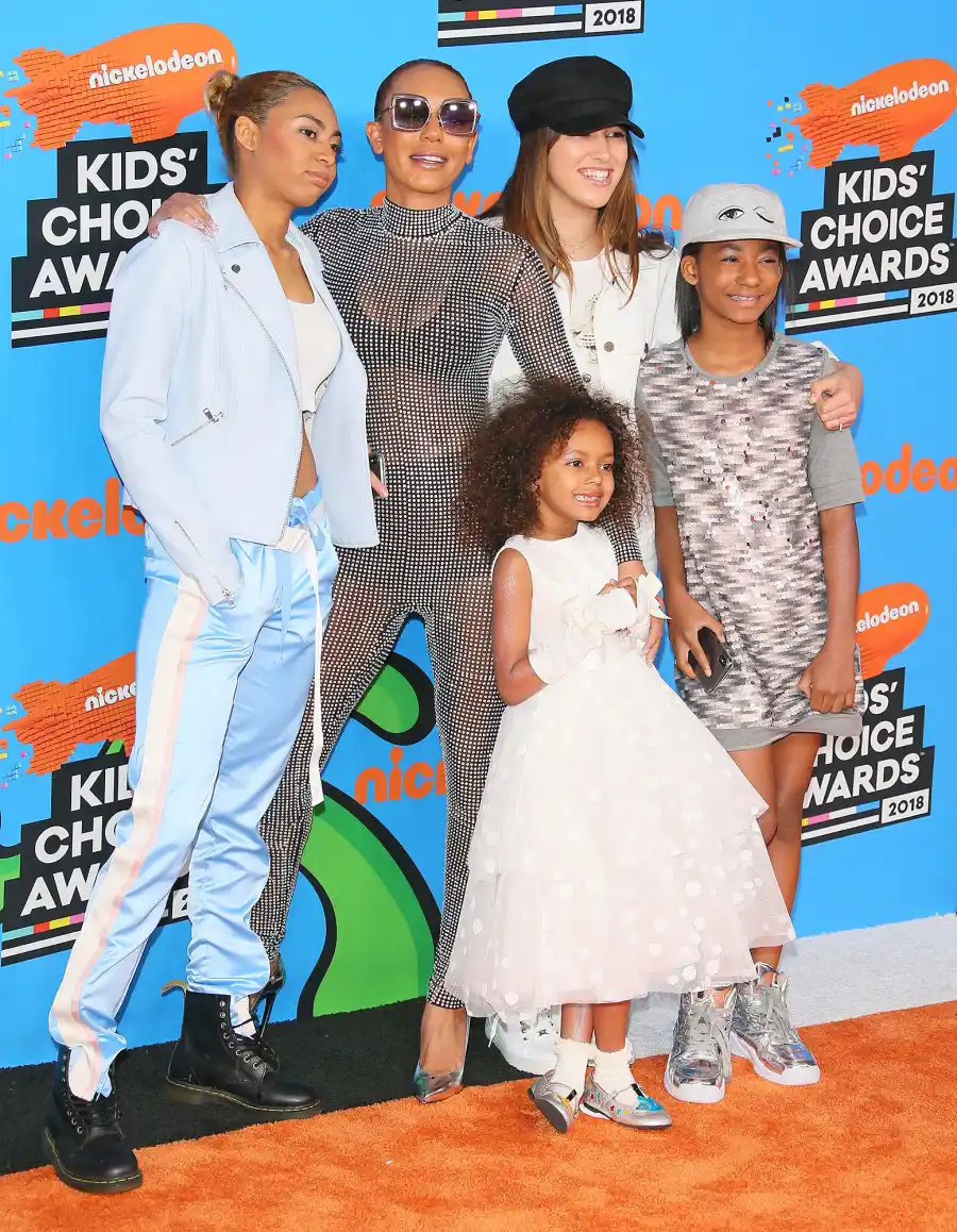 Mel B, Phoenix Gulzar, Giselle Belafonte, Angel Murphy Brown, Madison Brown, Nickelodeon's 2018 Kids' Choice Awards